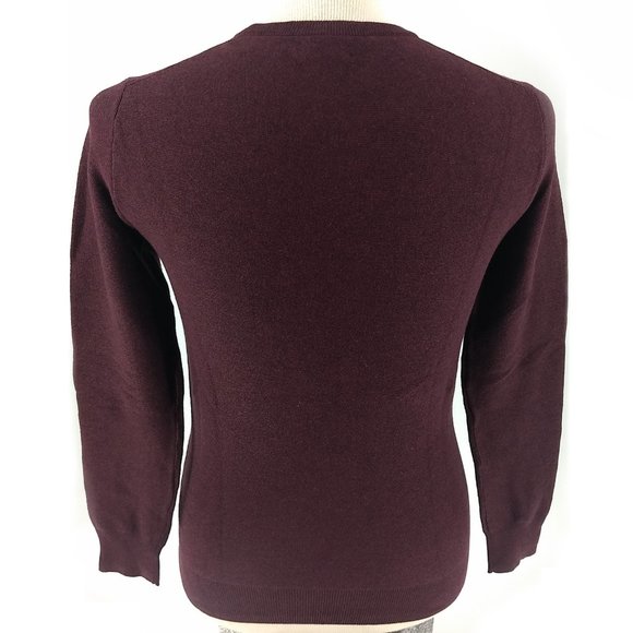 J. Crew XS 100% Cotton Sweater Dark Red - Picture 4 of 7